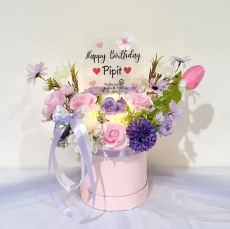 Bloom Box Akrilik Ucapan Ulang Tahun Cikokol